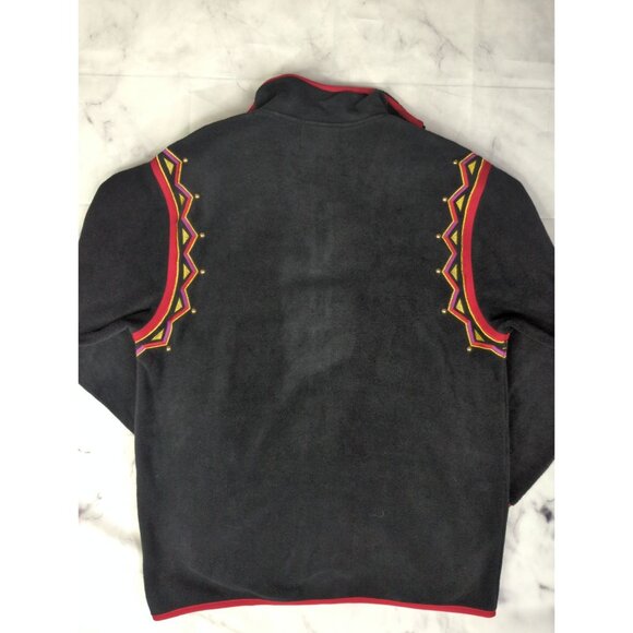 Vintage Bob Mackie Womens Small Embroidered Fleece Jacket Full Zip Runs Big - Picture 7 of 10